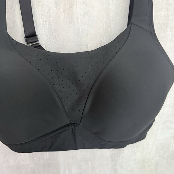 Lululemon Sports Bra 36E Run Times High Support Black Soft Cups Sweat Wicking - Picture 3 of 13